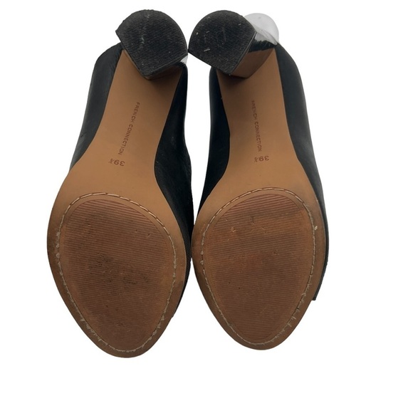 French Connection Black Meena Block Heel Mules Size 39 1/2 Women's - Picture 8 of 10